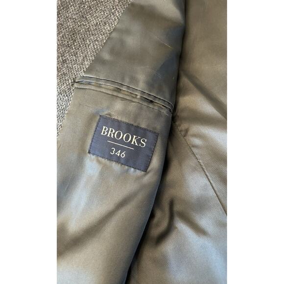 Brooks 346 Mens Wool/Lambs Sport Coat 41R Gray Blazer Jacket Career Preppy VTG - Picture 4 of 12